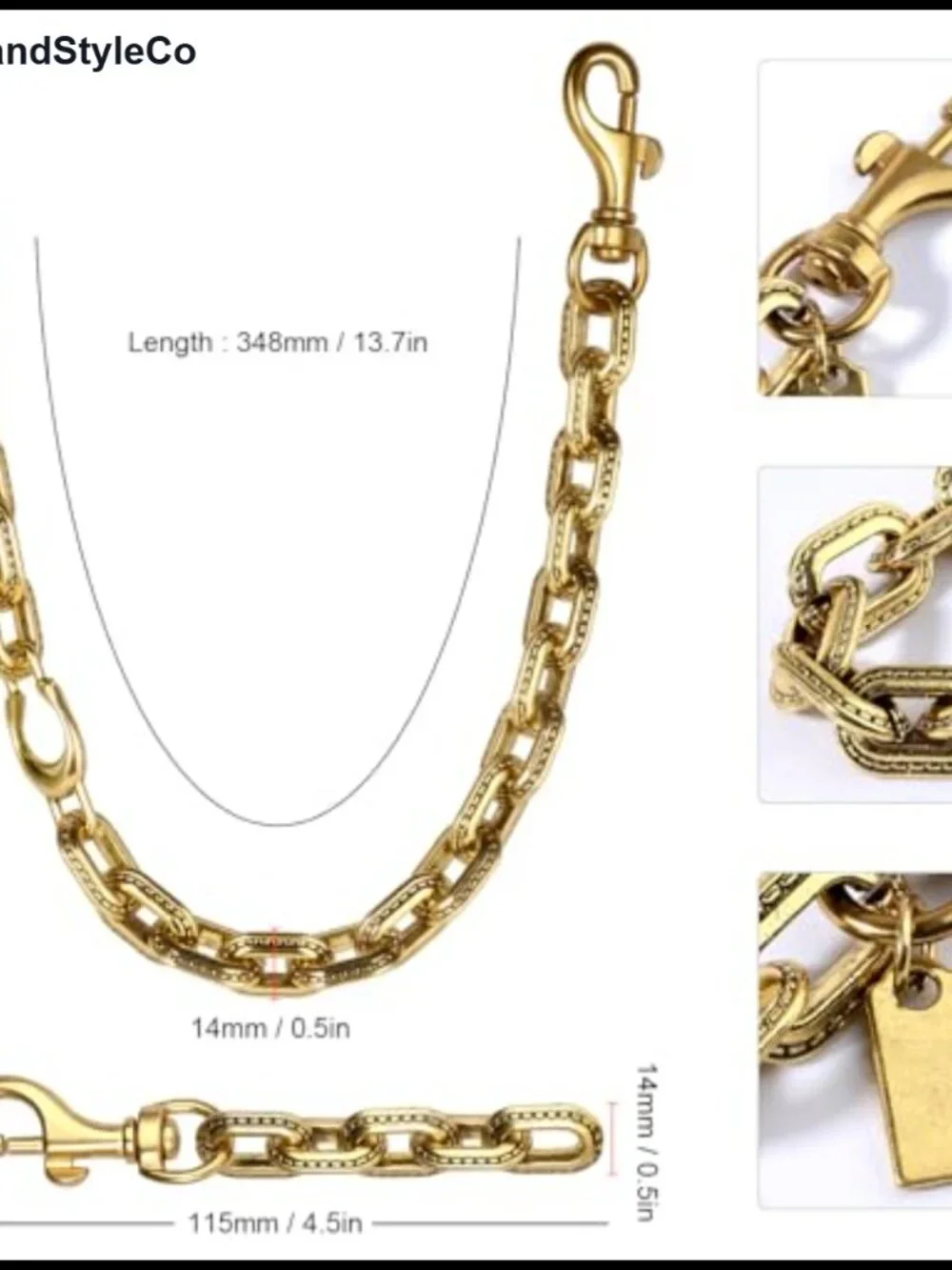 Multi-Functional Metal Bag Charm & Chain Extender for Handbags